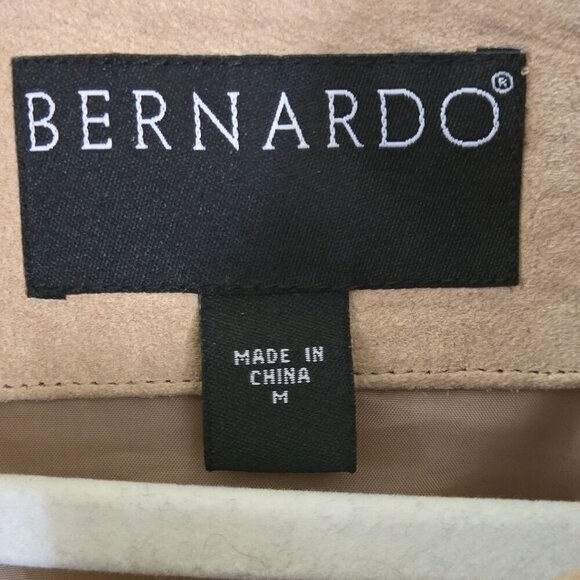 Bernardo Genuine Leather Suede Neutral Beige Jacket Size M - Picture 6 of 8